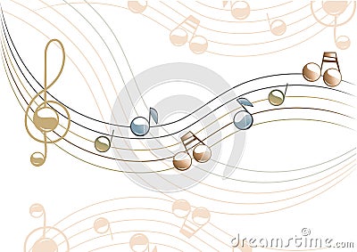 The musical illustration. Vector Illustration