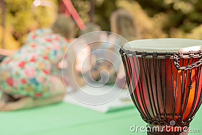 Musical Instrument African Djembe Meinl Stock Photo