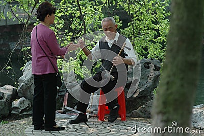 Musical instrument Erhu Editorial Stock Photo