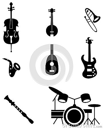 Musical Instrument Icon Set Vector Illustration