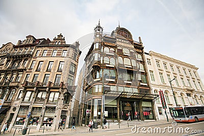 Musical Instrument Museum in the center of Brussels, Belgium Editorial Stock Photo