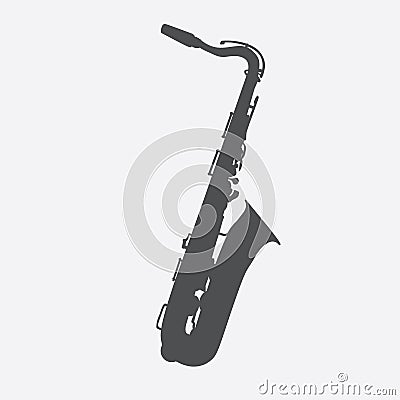Musical Instrument Saxophone that Plays Jazz Music Direction. Vector Illustration. Vector Illustration