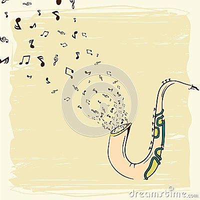 Musical instrument saxophone. Stock Photo