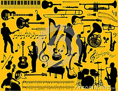 Musical instruments Vector Illustration