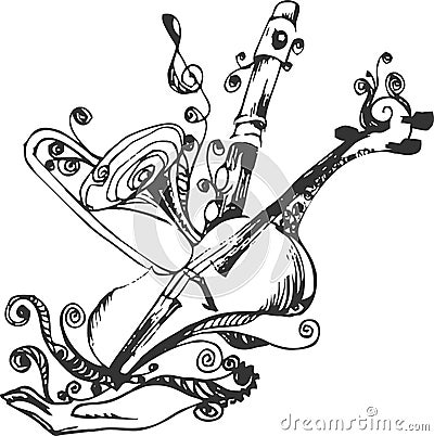 Musical instruments Vector Illustration