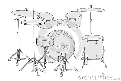 Musical instruments - drum set Stock Photo