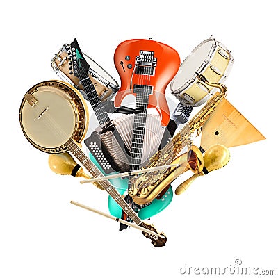 Musical instruments, orchestra Stock Photo