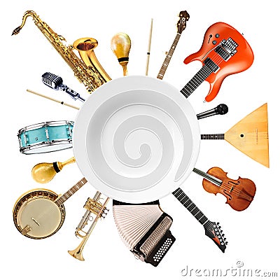 Musical instruments, orchestra Stock Photo
