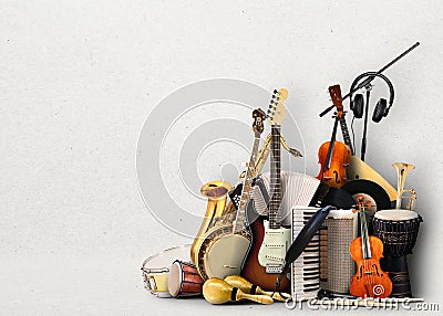 Musical instruments Stock Photo