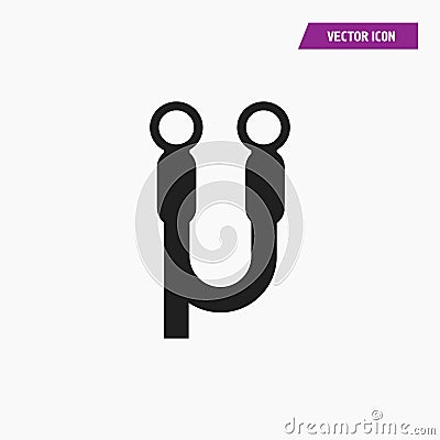 Earphones isolated icon. Vector Illustration