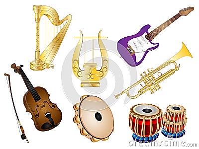 Musical Instruments Vector Set Vector Illustration