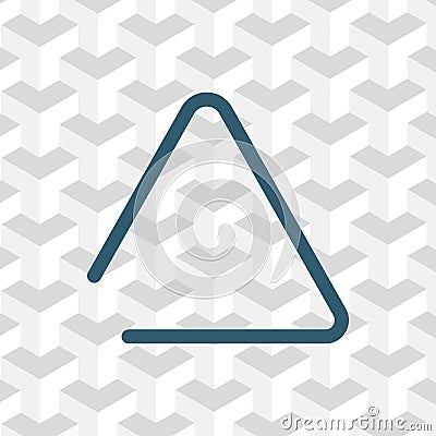 Musical metal triangle icon stock vector illustration flat design Vector Illustration