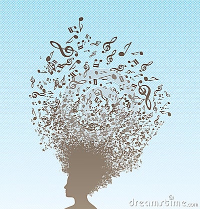 Musical mind Vector Illustration