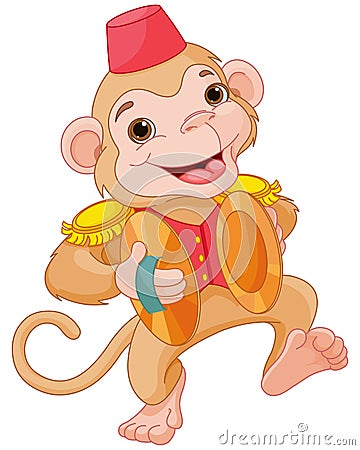 Musical Monkey Vector Illustration