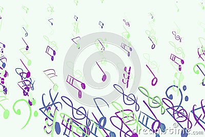 Musical note abstract, tone chromatic scale texture, backdrop or background. Canvas, design, pattern & web. Vector Illustration