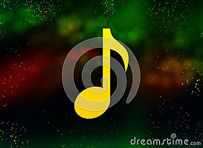 Musical note icon abstract bokeh dark background Stock Photo