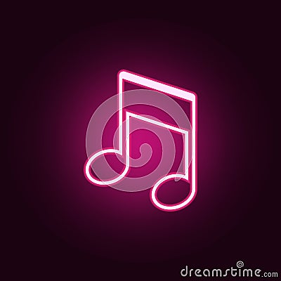 musical note icon. Elements of web in neon style icons. Simple icon for websites, web design, mobile app, info graphics Stock Photo