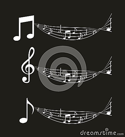 Musical note icon Vector Illustration