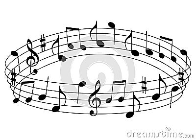 Musical notes Vector Illustration