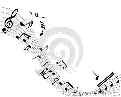 Musical notes Cartoon Illustration