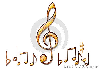 Musical notes background Stock Photo