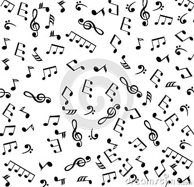 Musical Notes Background Vector Illustration