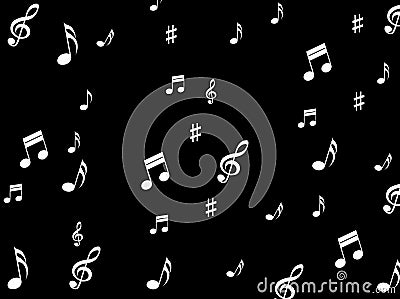 Musical Notes Background Means Melodies Stock Photo