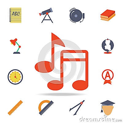 musical notes colored icon. Detailed set of colored education icons. Premium graphic design. One of the collection icons for Stock Photo