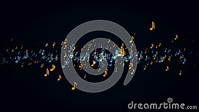 The musical notes with depth of field Stock Photo