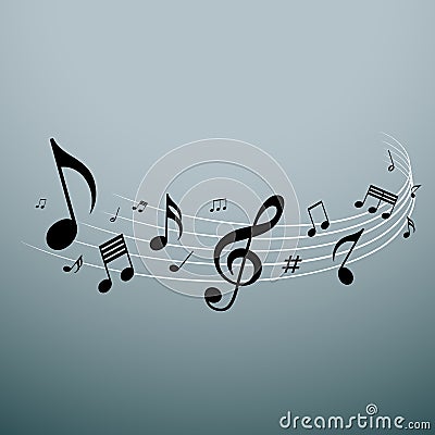 Musical notes design Vector Illustration