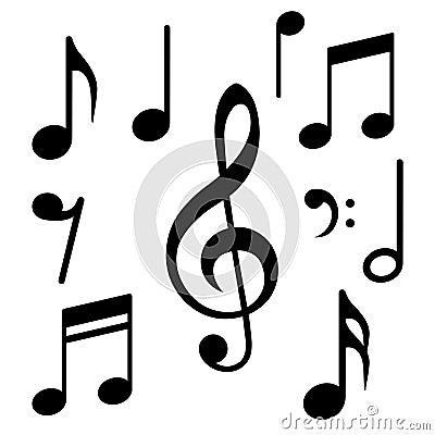 Musical notes icon. Vector illustration Vector Illustration