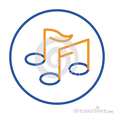 A musical notes illustration.. Vector illustration decorative design Vector Illustration