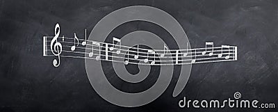 Musical Notes Sheet Style Stock Photo