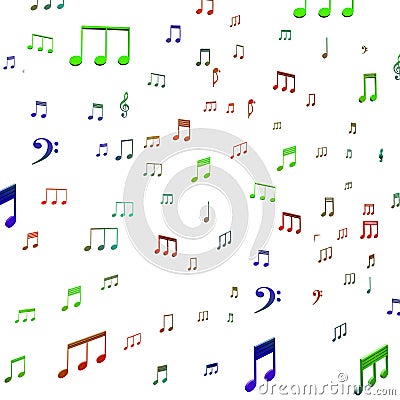 Musical Notes Shows Music Audio Sound Or Entertainment Stock Photo