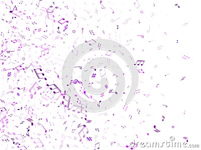 Musical notes symbols flying vector design. Vector Illustration