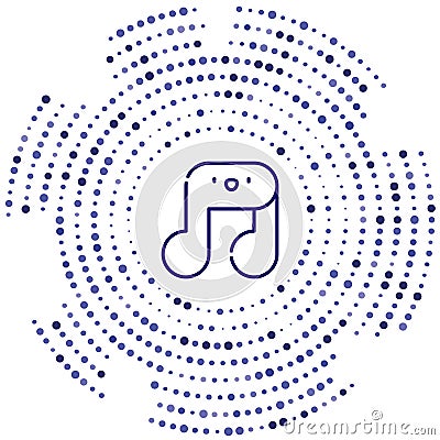 musical notes vector icon. musical notes editable stroke. musical notes linear symbol for use on web and mobile apps, logo, print Vector Illustration