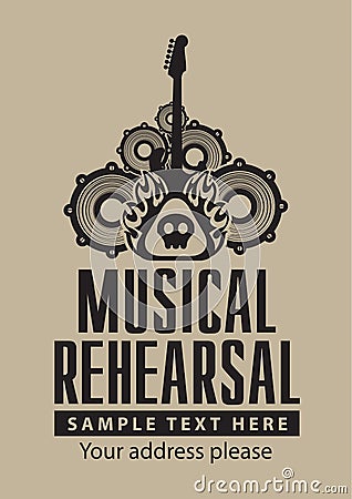 Musical rehearsal Vector Illustration