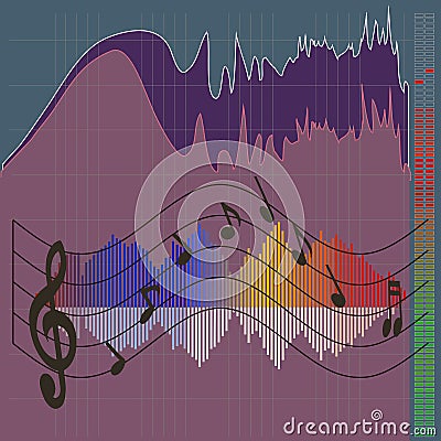 Musical spectrum Vector Illustration