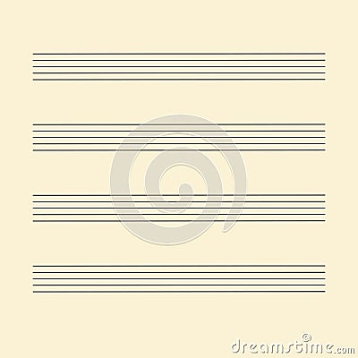 Musical staff and notes Vector Illustration