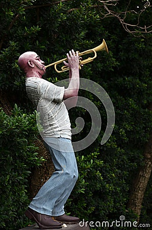 Musical statue in Chocolate Ville at Bangkok Editorial Stock Photo