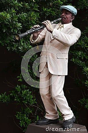 Musical statue in Chocolate Ville at Bangkok Editorial Stock Photo