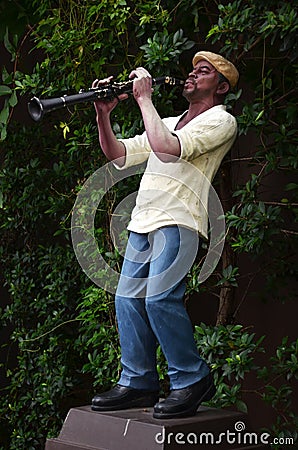 Musical statue in Chocolate Ville at Bangkok Editorial Stock Photo