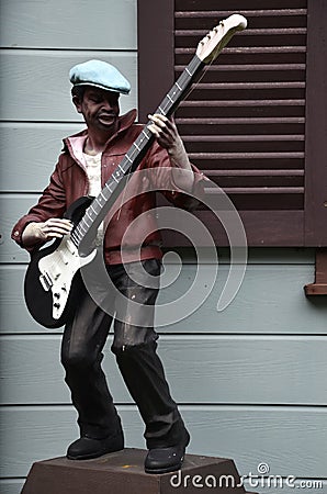 Musical statue in Chocolate Ville at Bangkok Editorial Stock Photo