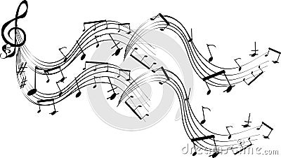 Musical stave Vector Illustration