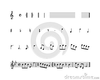 Musical symbols Vector Illustration