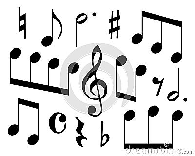 Musical symbols Vector Illustration