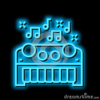 musical toys neon glow icon illustration Vector Illustration