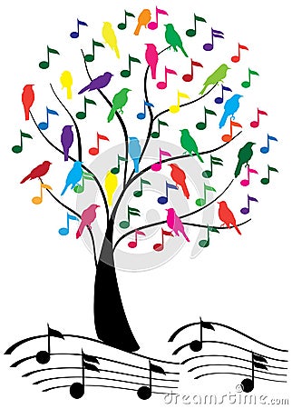 Musical tree Vector Illustration