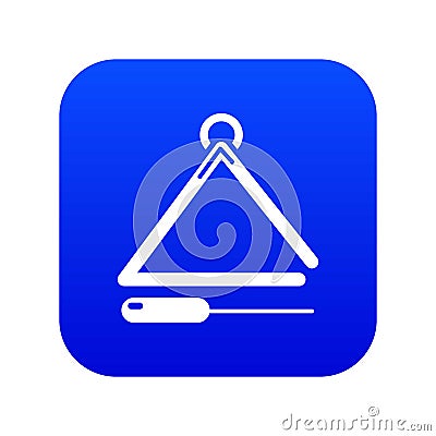 Musical triangle icon blue vector Vector Illustration