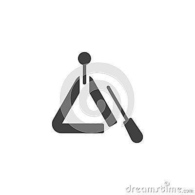 Musical triangle vector icon Vector Illustration